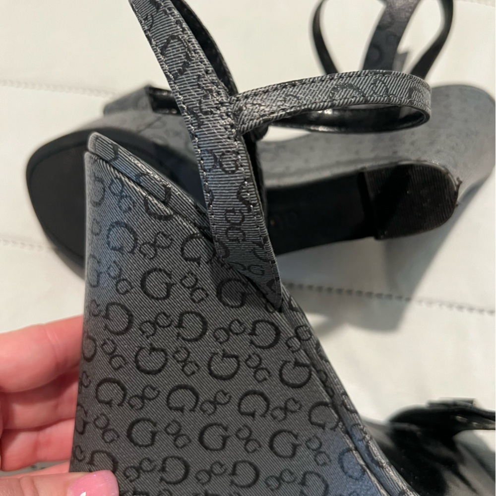 GUESS Women's Black Wedge Heels - Picture 5 of 5